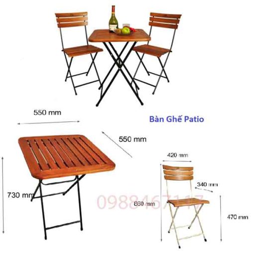 Bộ Bàn Ghế CaFe Fansipan Patio