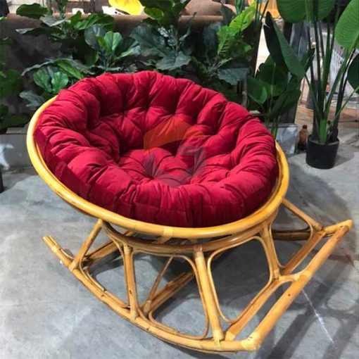 ghế papasan bập bênh mây thật