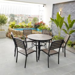 Bộ Bàn Tròn 6 Ghế composite Nhập Khẩu SV416