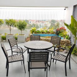 Bộ Bàn Tròn 6 Ghế composite Nhập Khẩu SV416