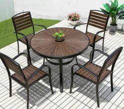 Bộ Bàn Tròn 4 Ghế composite Nhập Khẩu SV414